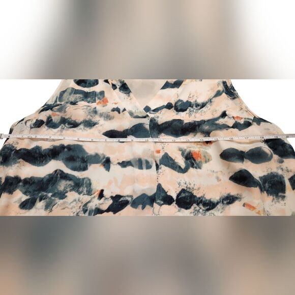 CAbi Gelato Top 5035 Blouse Sleeveless Chiffon Pastel Watercolor Flowy Pink M - Picture 11 of 15